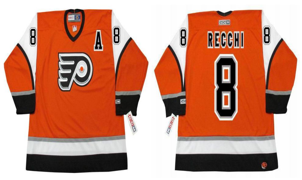 2019 Men Philadelphia Flyers 8 Recchi Orange CCM NHL jerseys